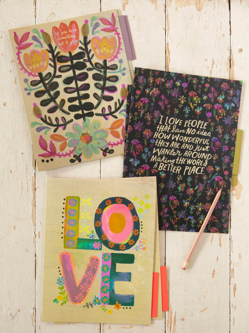 Colorful File Folders, Set of 6 - Multi Love