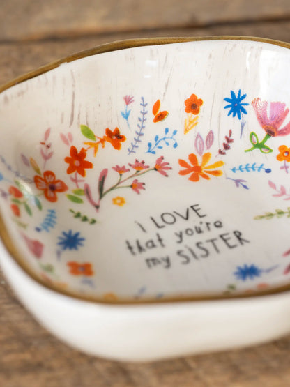 Antiqued Trinket Bowl - Daughter
