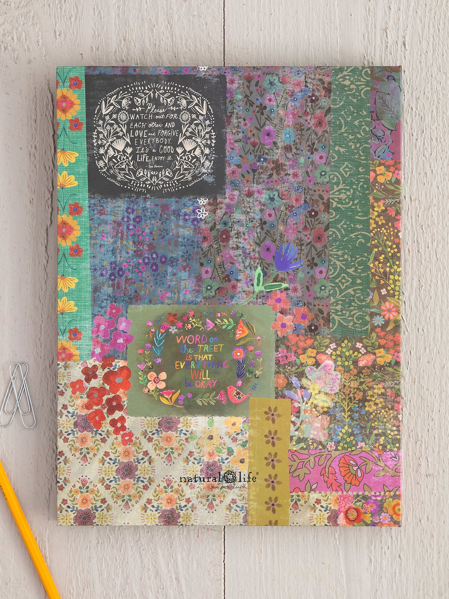 Clipfolio with Notepad - Patchwork
