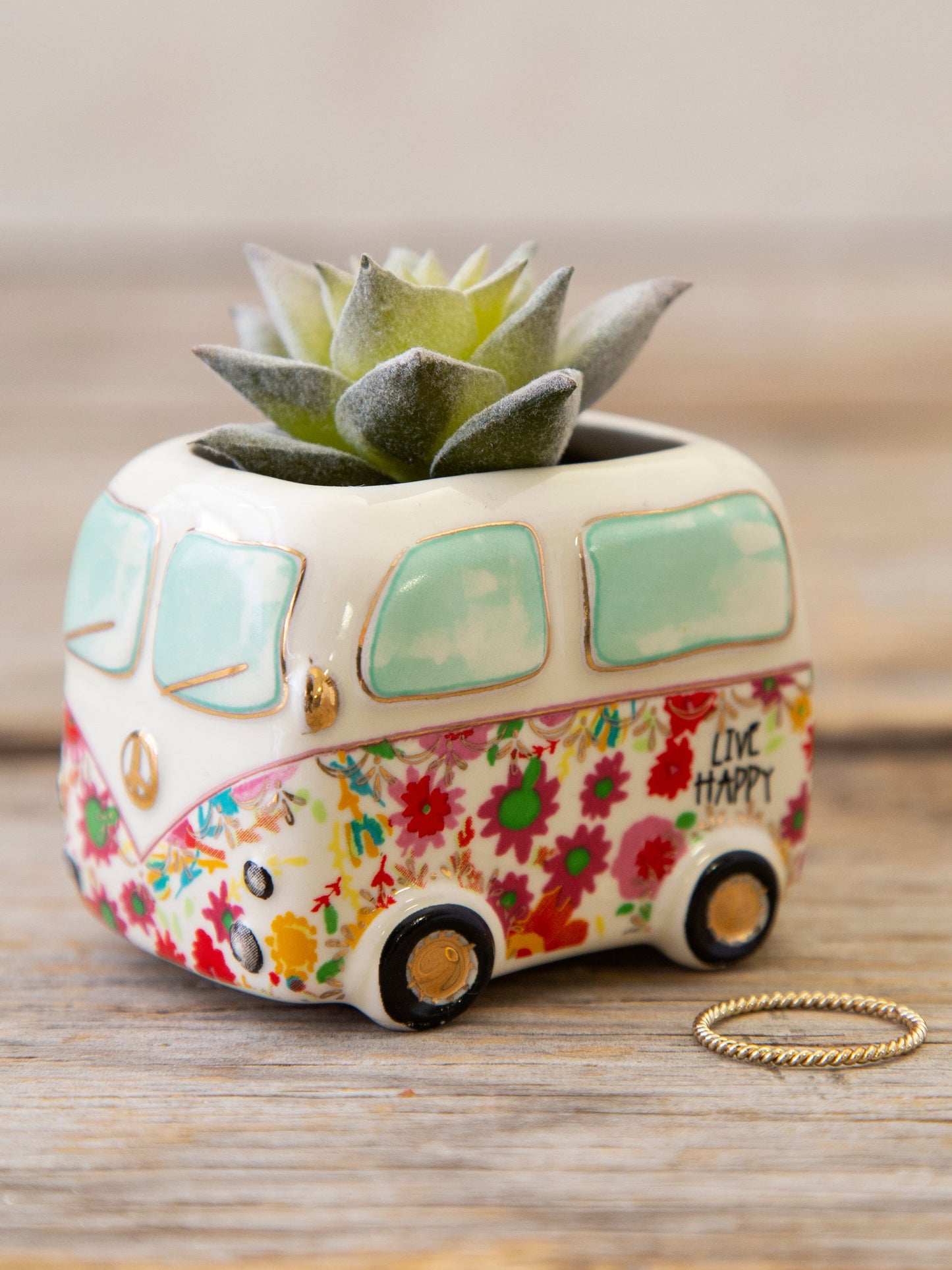 Tiny Faux Succulents - Van