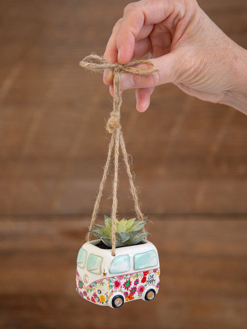 Faux Succulent Car Charm - Van