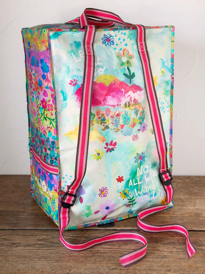 XL Backpack Tote Bag - Let's Just Go