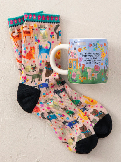 Mug & Sock Set - Every Cat Has A Home
