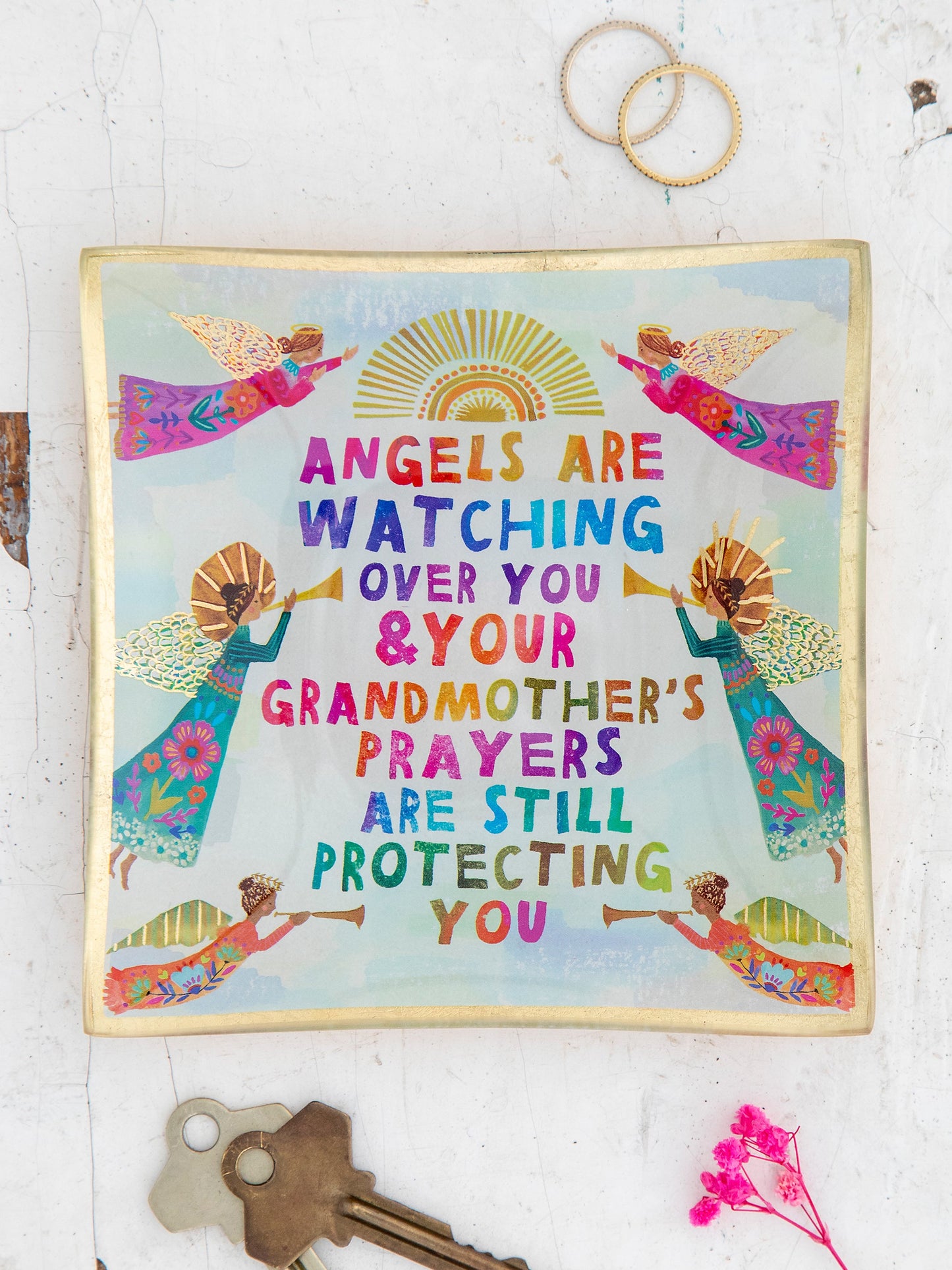 Glass Tray - Grandmother's Prayer