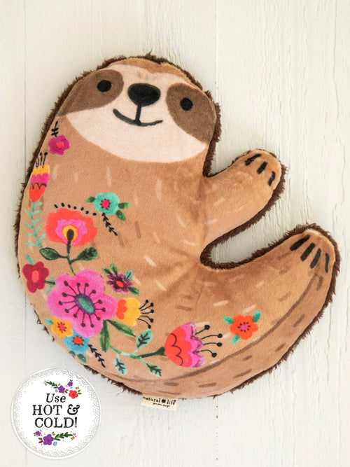 Sherpa Shaped Microwavable Heating Pad - Sloth