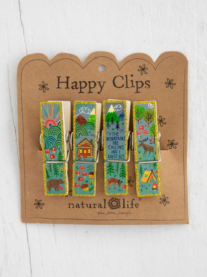 Bag Clips, Set of 4 - Mountains Are Calling