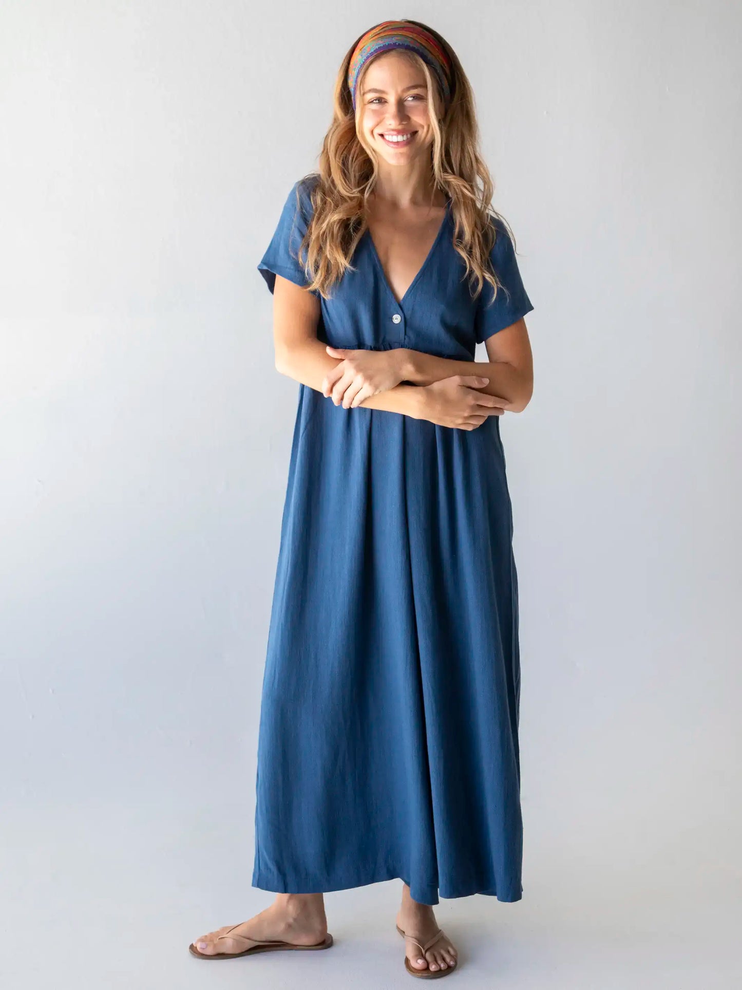 Avery Wide-Leg Jumpsuit - Indigo