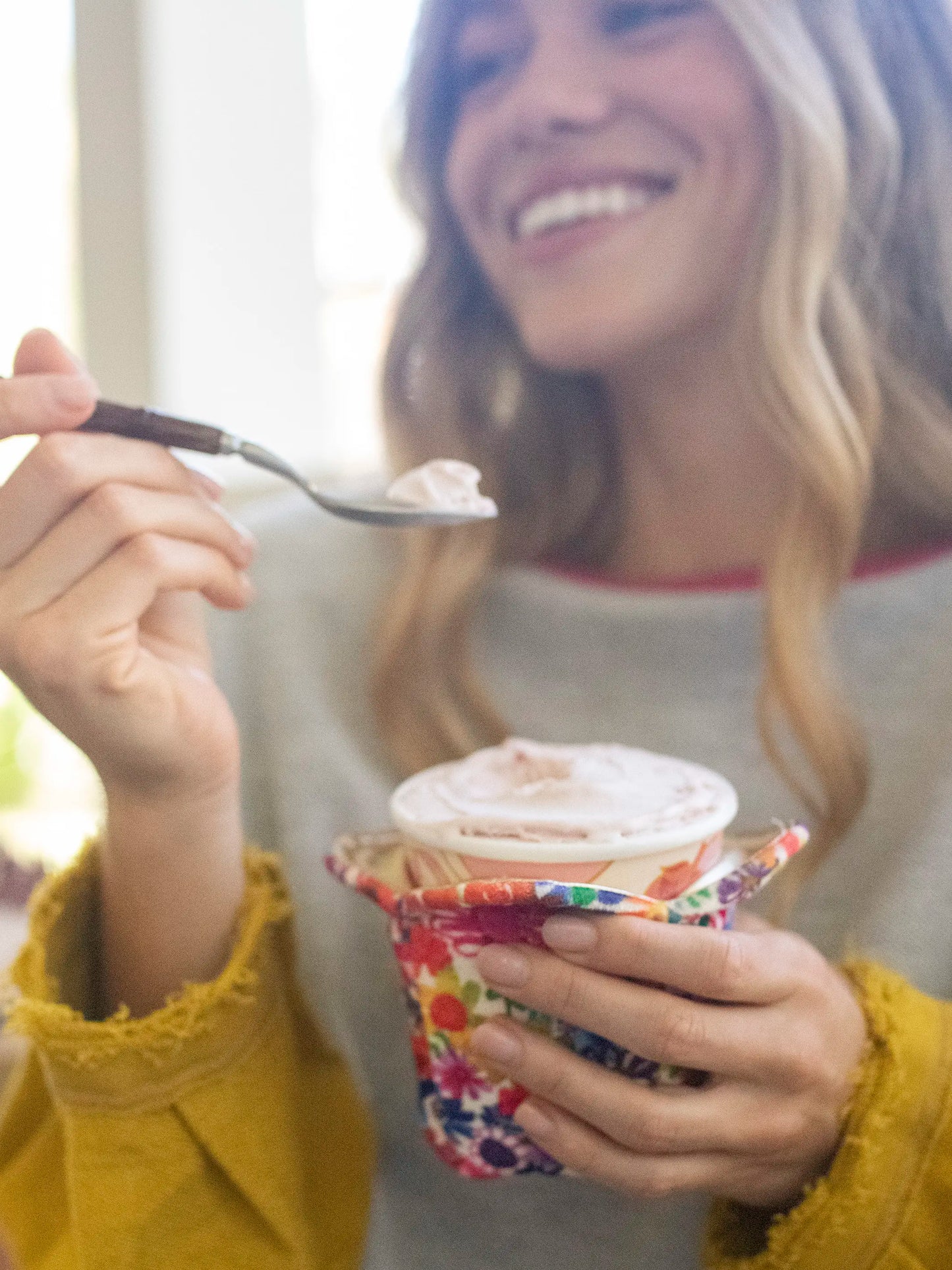 Ice Cream Cozy - Bright Floral Garden