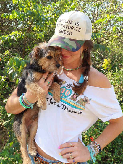Embroidered Trucker Hat - Rescue Is My Favorite Breed