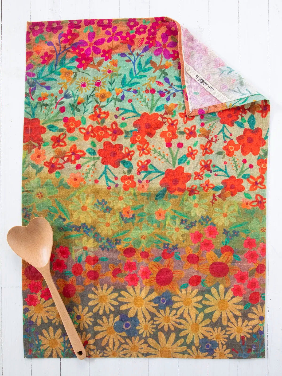 Cotton Dish Towel - Wildflower Border