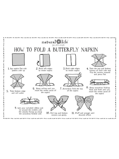 Bohemian Bungalow Napkins, Set of 4 - Blue Borders