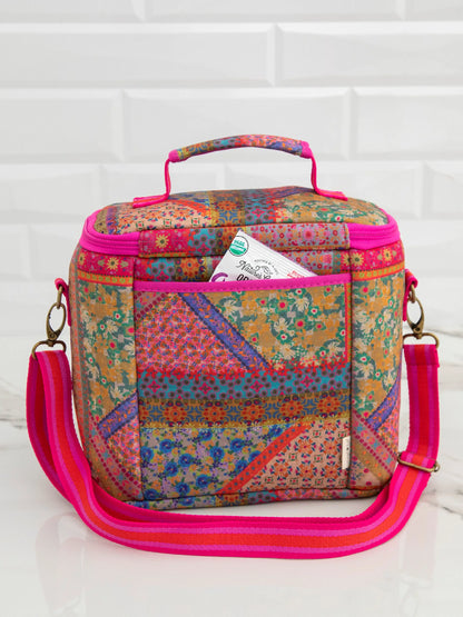 On The Go Lunch Tote - Folk Flower Patchwork