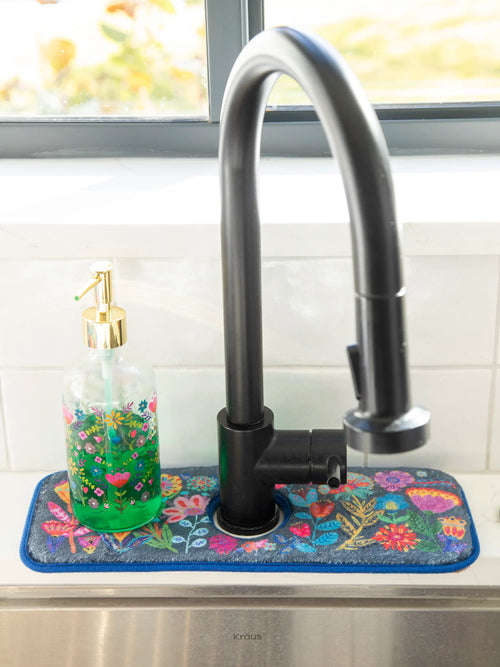Reversible Faucet Sink Mat - Burnt Orange