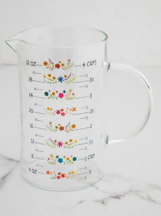 Hand Blown Glass Measuring Cup