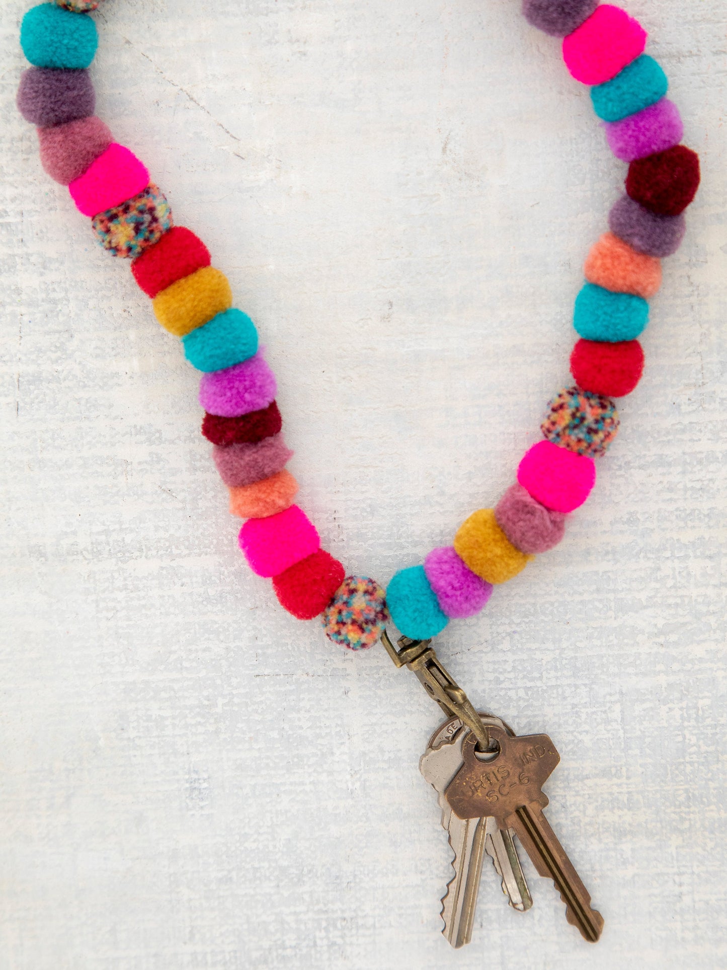 Pom Pom Lanyard - Multi