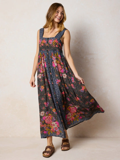 Lucy Maxi Dress - English Garden Charcoal