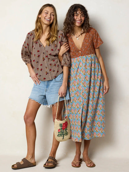Cotton Denim Shorts - Light Wash