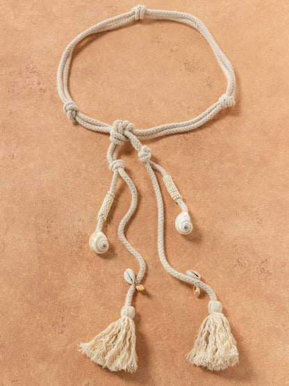 By the Shore Wrap Belt - Cream