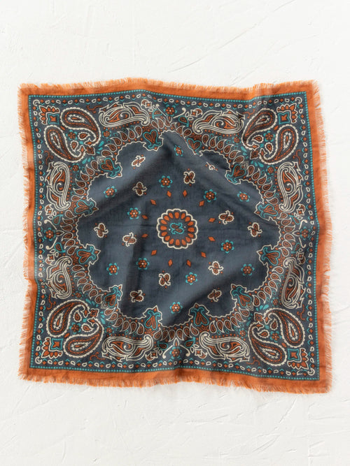 Printed Cotton Bandana - Classic Charcoal