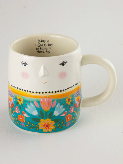 Folk Lady Mug - Today Is A Good Day