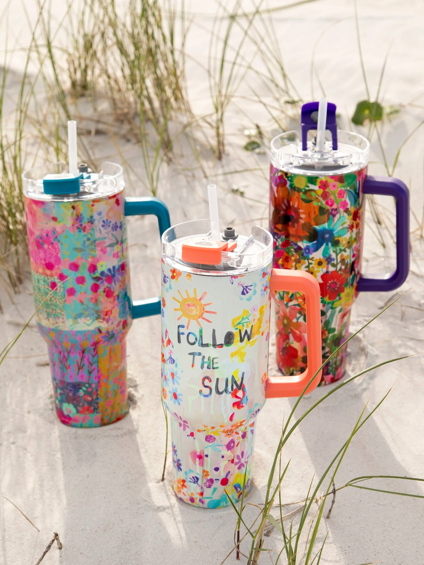 Mega 40oz Tumbler - Bright Floral Garden