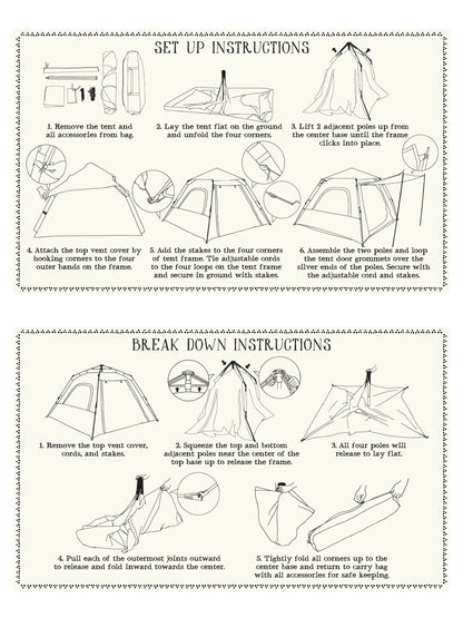 Live Happy Camping Tent - Lush Lilies Plum