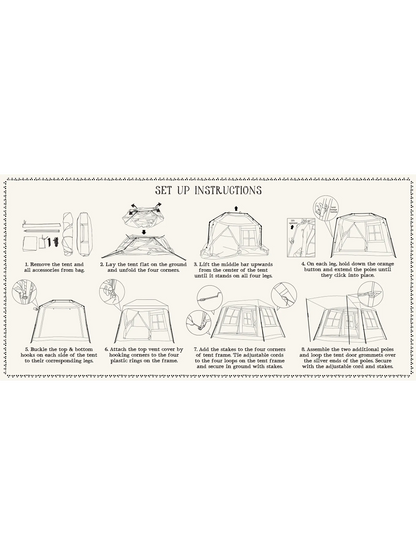Live Happy Camping Tent - Cozy Cottage