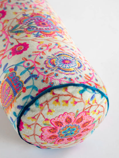 Cozy Bolster Pillow - Folk Floral