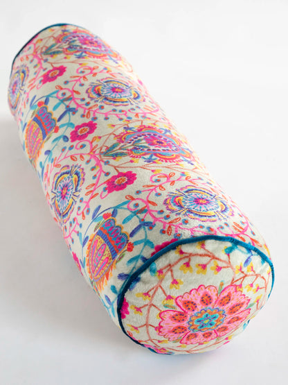 Cozy Bolster Pillow - Folk Floral