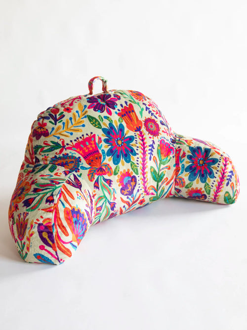 Cozy Backrest Pillow - Rainbow Cream Floral