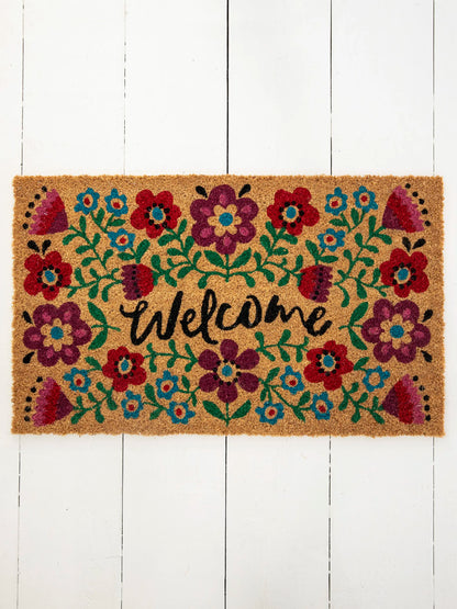 Bungalow Doormat - Welcome