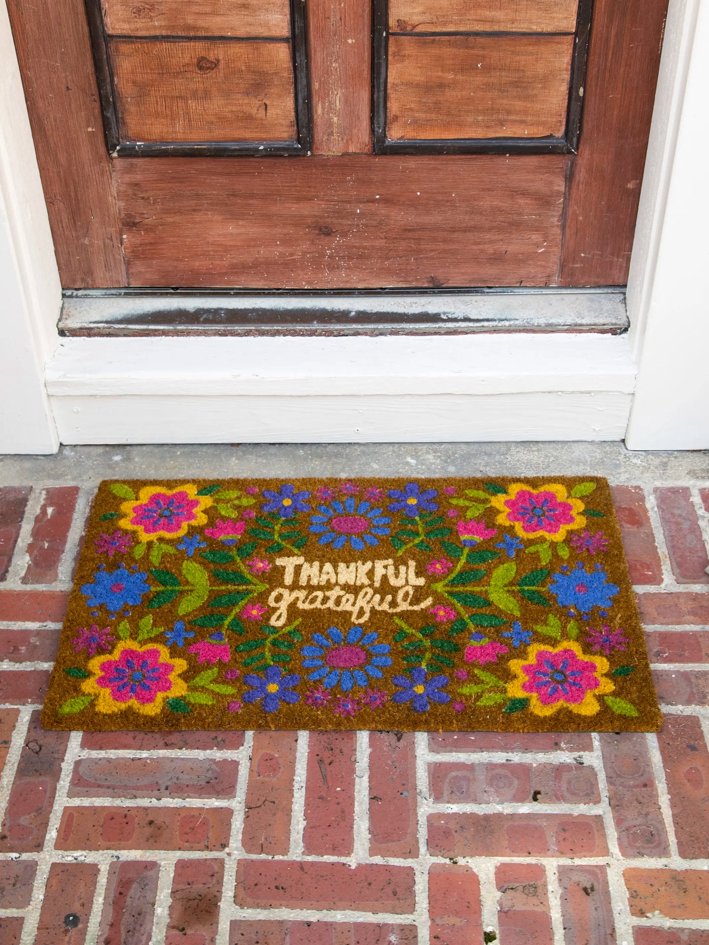 Bungalow Doormat - Thankful Grateful