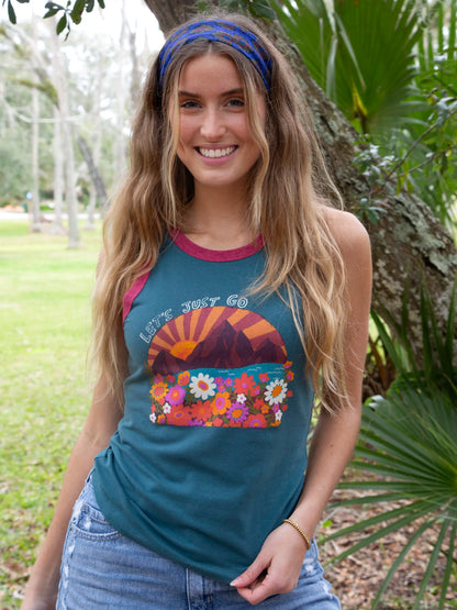 Ringer Tank Top - Let's Just Go