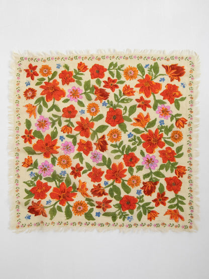 Printed Bandana - Cream Floral