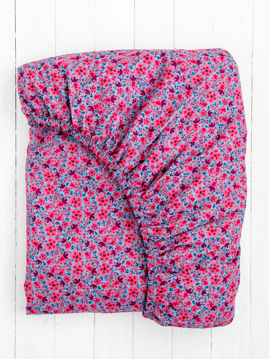 Mix & Match Soft Cotton Fitted Sheet - Blue Marlow