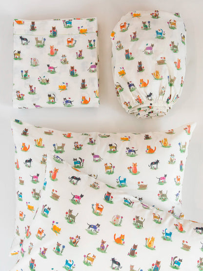 Sooo Soft Cotton Sheet Set - Cat