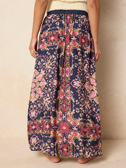 Elaina Maxi Skirt - Mandala Bandana Navy