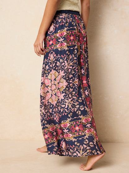 Elaina Maxi Skirt - Mandala Bandana Navy