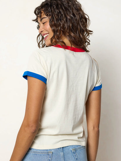 Ringer Cotton Baby Tee - French Fries