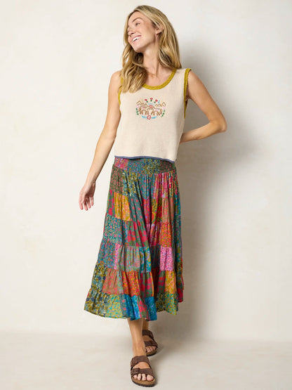 Beaded Sweater Tank - Horses