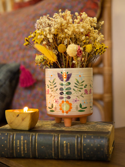 Artisan Planter - Folk Flower
