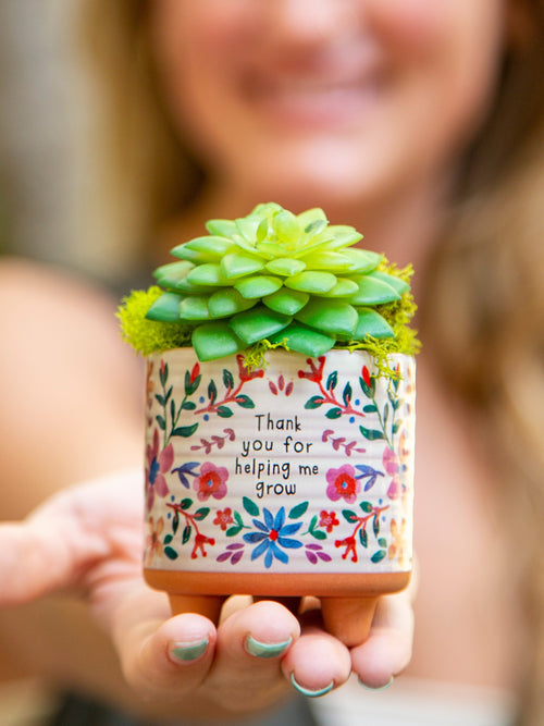 Mini Artisan Planter - Thank You