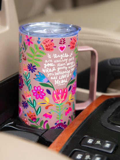 Cork Coffee Tumbler - Taupe Angels Watching