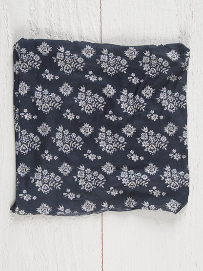 Half Boho Bandeau® Headband - Black Cream Floral