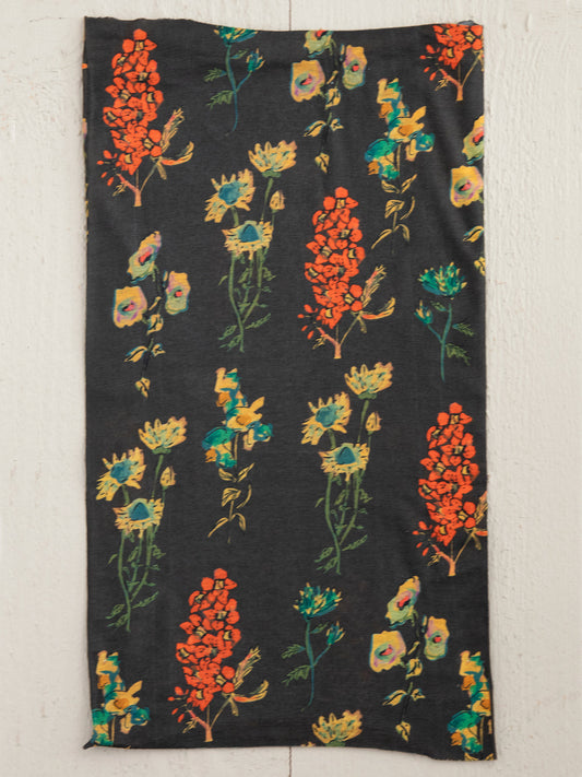 Full Boho Bandeau® Headband - Charcoal Orange Floral