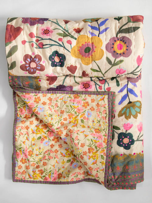 Bungalow Reversible Cotton Quilt - Chelsea